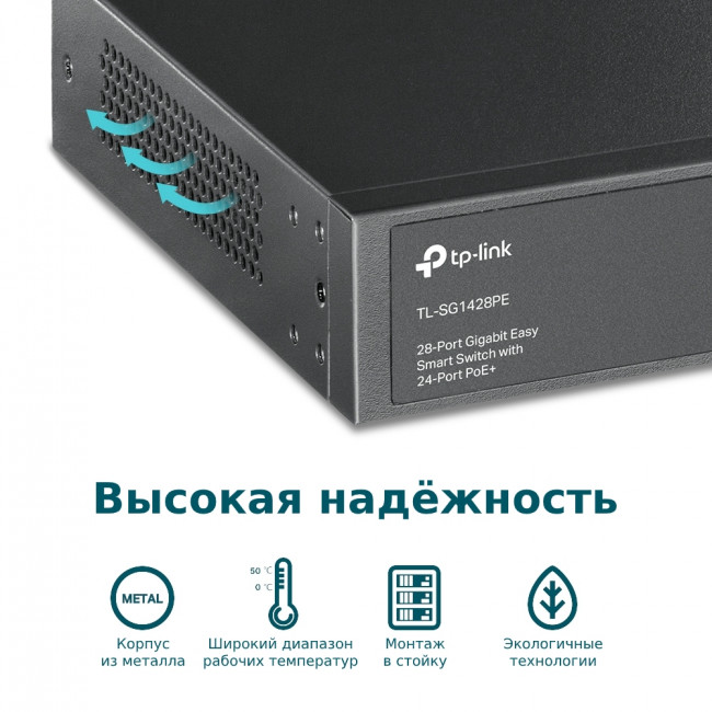 Коммутатор TP-Link TL-SG1428PE — для бизнеса и офиса Коммутатор TP-Link TL-SG1428PE — для бизнеса и офиса