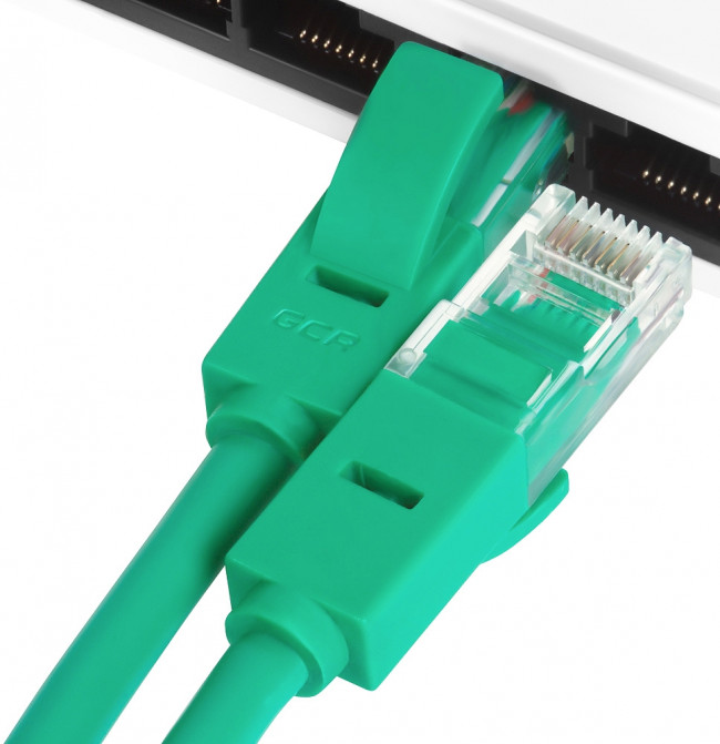 Greenconnect Патч-корд прямой 20.0m, UTP кат.5e, зеленый, позолоченные контакты, 24 AWG, литой, ethernet high speed 1 Гбит/с, RJ45, T568B Greenconnect RJ45(m) - RJ45(m) Cat. 5e U/UTP PVC 20м зелёный