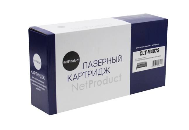 Тонер-картридж NetProduct (N-CLT-M407S) для Samsung CLP-320/320n/325/CLX-3185, M, 1K — для бизнеса и офиса