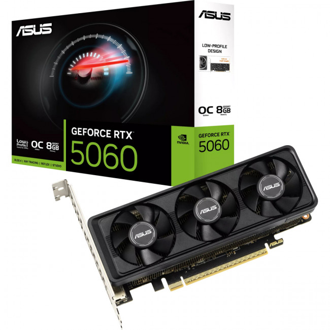 Видеокарта ASUS RTX5060-O8G-LP-BRK (90YV0N90-M0NA00) — для бизнеса и офиса Видеокарта ASUS RTX5060-O8G-LP-BRK (90YV0N90-M0NA00) — для бизнеса и офиса