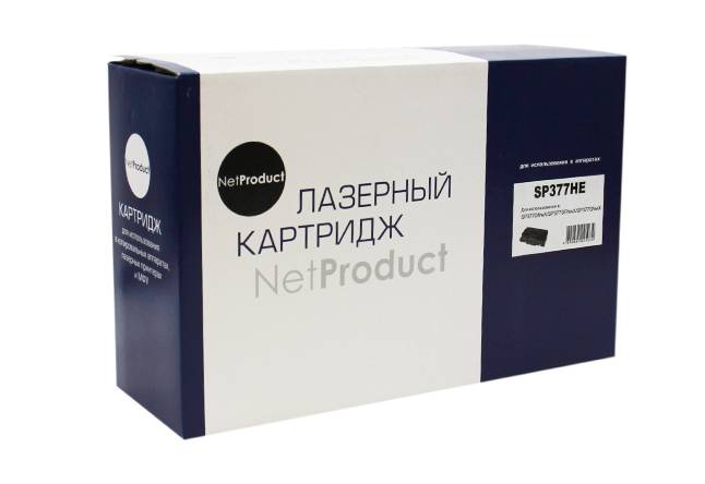 Картридж NetProduct (N-SP377HE) для Ricoh Aficio SP377DNwX/SP377SFNwX/SP377SNwX, 6,4K — для бизнеса и офиса