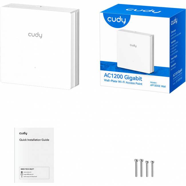 Точка доступа Cudy AP1300E Wall — для бизнеса и офиса Точка доступа Cudy AP1300E Wall — для бизнеса и офиса