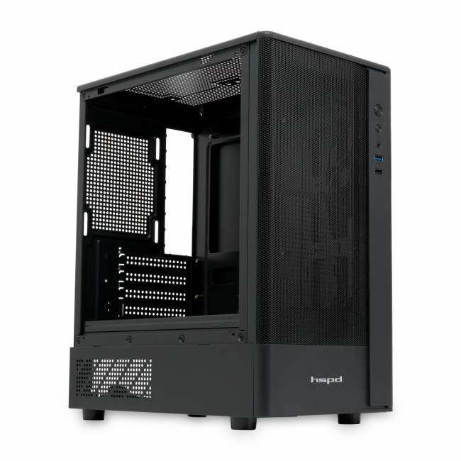 Корпус без блока питания HSPD M332-TGBK — для бизнеса и офиса Корпус без блока питания HSPD M332-TGBK — для бизнеса и офиса
