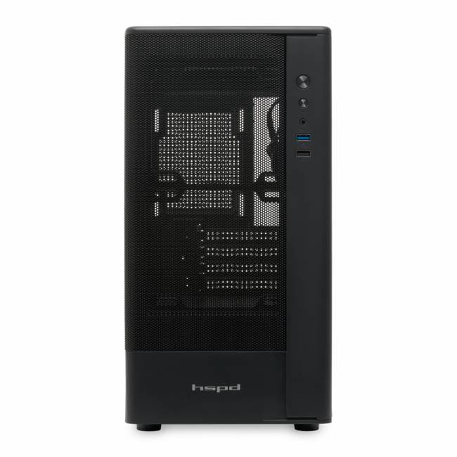 Корпус без блока питания HSPD M332-TGBK — для бизнеса и офиса Корпус без блока питания HSPD M332-TGBK — для бизнеса и офиса
