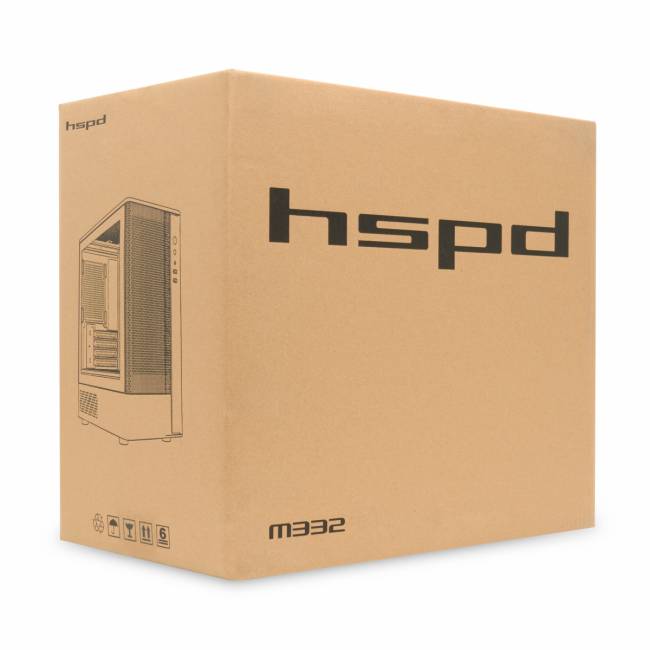 Корпус без блока питания HSPD M332-TGBK — для бизнеса и офиса Корпус без блока питания HSPD M332-TGBK — для бизнеса и офиса