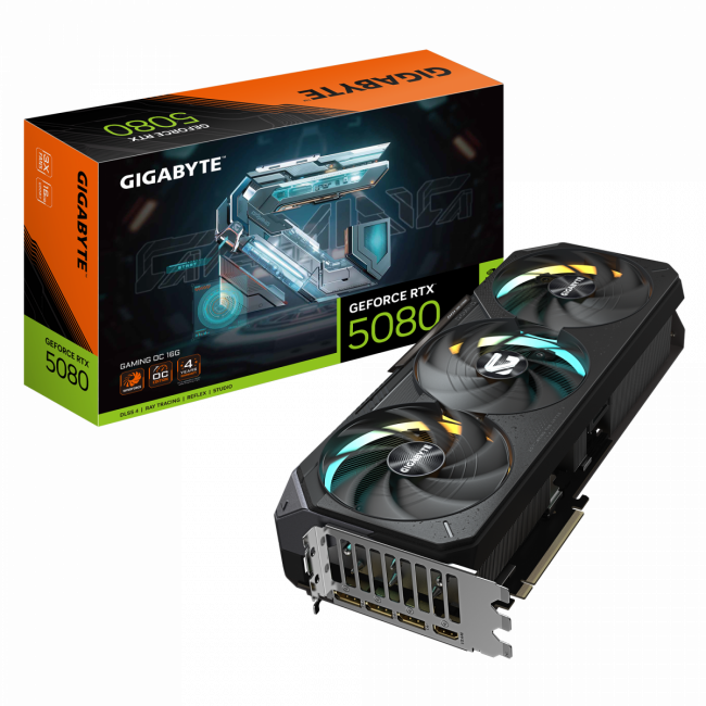 Видеокарта GIGABYTE GV-N5080GAMING OC-16 — для бизнеса и офиса Видеокарта GIGABYTE GV-N5080GAMING OC-16 — для бизнеса и офиса