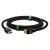 Greenconnect Кабель 1.0m HDMI версия 2.0, HDR 4:2:2, Ultra HD, 4K 60 fps 60Hz/5K*30Hz, 3D, AUDIO, 18.0 Гбит/с, 28/28 AWG, OD7.8mm, тройной экран, черный нейлон, AL корпус черный, GCR-51307 Greenconnect HDMI (m) - HDMI (m) 1м