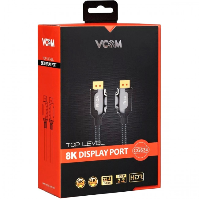 Кабель соединительный DISPLAY PORT v1.4, 8K@60Hz, 2m VCOM <CG634-2M> VCOM CG634-2M