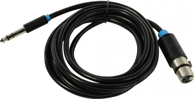 Кабель Vention аудио Jack 6.5 M/XLR F - 3м Кабель Vention jack 6.5 mm(m)/XLR(f) - 3 м (BBEBI)