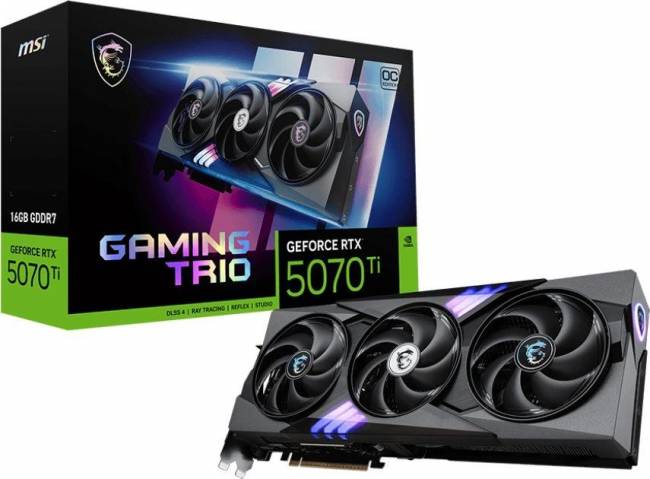 Видеокарта MSI RTX 5070 TI 16G GAMING TRIO OC — для бизнеса и офиса Видеокарта MSI RTX 5070 TI 16G GAMING TRIO OC — для бизнеса и офиса