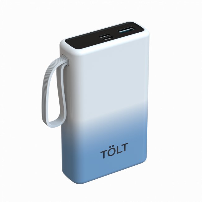 Портативный аккумулятор TOLT Lit LT-LN10Y, 10000mAh, 22,5W, fast charging and PD, gradient TÖLT LT-LN10Y — для бизнеса и офиса Портативный аккумулятор TOLT Lit LT-LN10Y, 10000mAh, 22,5W, fast charging and PD, gradient TÖLT LT-LN10Y — для бизнеса и офиса
