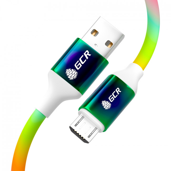 GCR Кабель 1.2m MicroUSB быстрая зарядка, GRADIENT, 28/24 AWG Кабель Greenconnect 1.2 м (GCR-53106) — для бизнеса и офиса