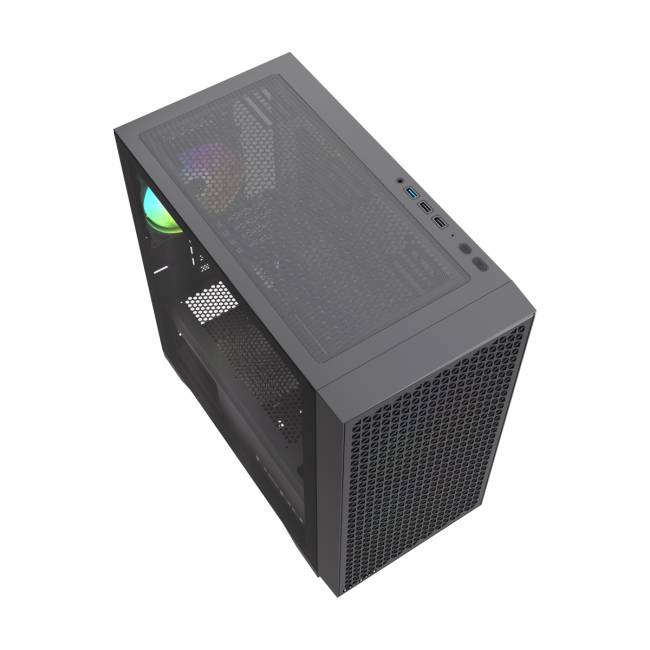 Корпус без блока питания HSPD M335-TGBK-ARGB — для бизнеса и офиса