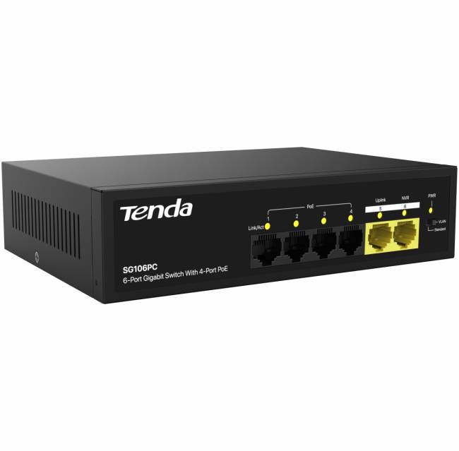 Коммутатор Tenda SG106PC — для бизнеса и офиса