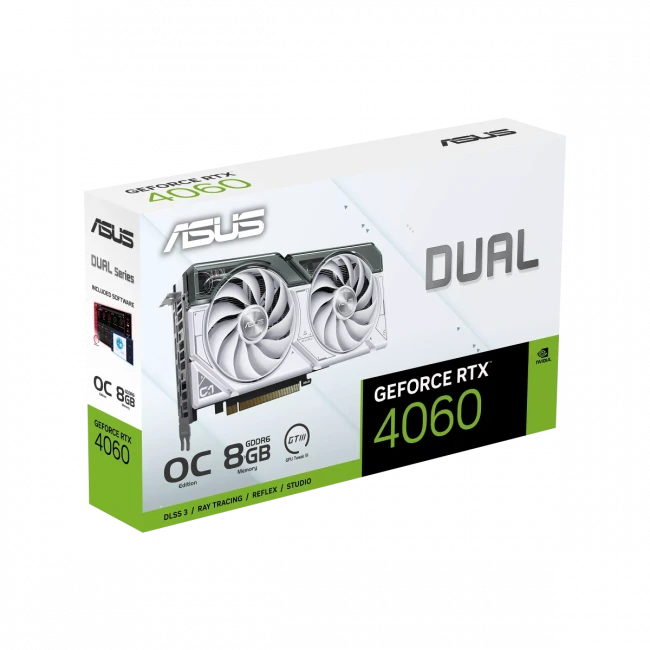 Видеокарта DUAL-RTX4060-O8G-WHITE (90YV0JC2-M0NA00) — для бизнеса и офиса