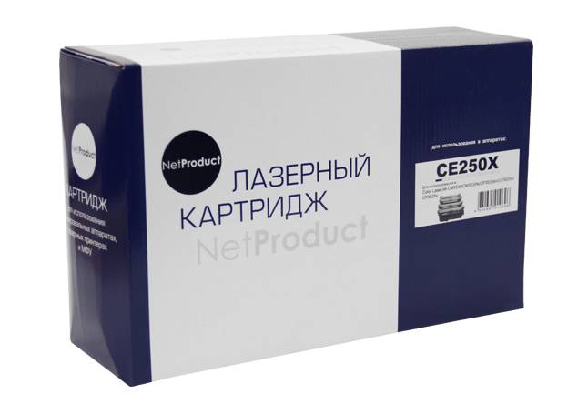 Картридж NetProduct (N-CE250X) для HP CLJ CP3525/CM3530, Восстановленный, Bk, 10,5K — для бизнеса и офиса