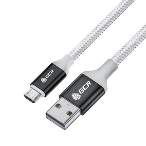 GCR QC Кабель 0.5m MicroUSB, быстрая зарядка, белый нейлон, AL корпус черный, белый ПВХ, 28/24 AWG, GCR-53578 Кабель Greenconnect 0.5 м (GCR-53578) GCR QC Кабель 0.5m MicroUSB, быстрая зарядка, белый нейлон, AL корпус черный, белый ПВХ, 28/24 AWG, GCR-53578 Кабель Greenconnect 0.5 м (GCR-53578)