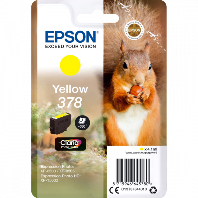 Картридж Epson 378 (C13T37844010) — для бизнеса и офиса