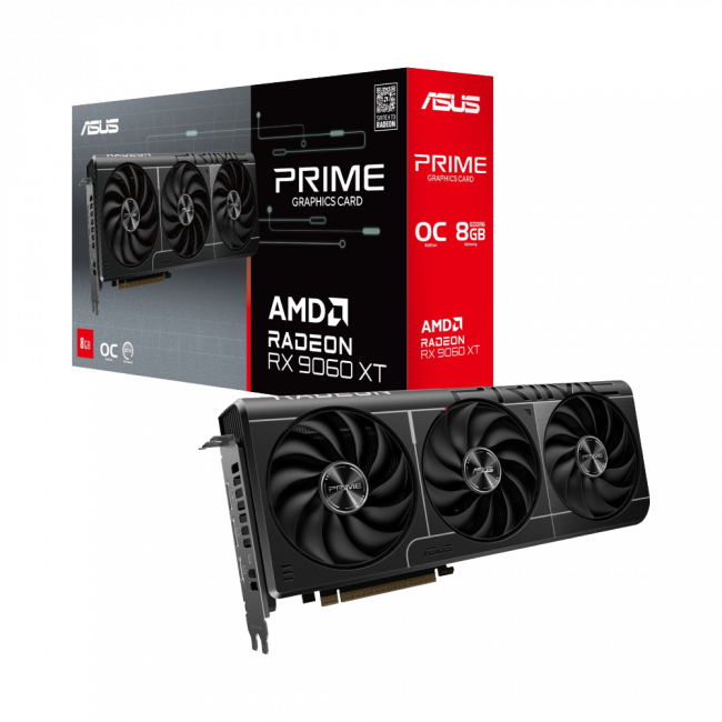 Видеокарта ASUS PRIME-RX9060XT-O8G (90YV0MI0-M0NA00) — для бизнеса и офиса