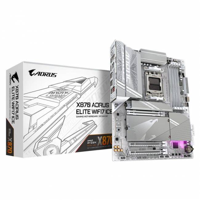 Материнская плата Gigabyte X870 AORUS ELITE WIFI7 ICE — для бизнеса и офиса Материнская плата Gigabyte X870 AORUS ELITE WIFI7 ICE — для бизнеса и офиса