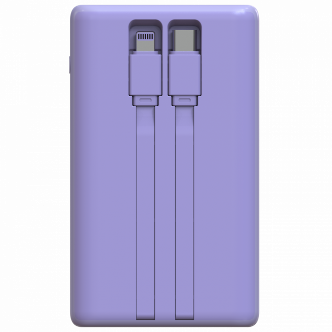 Портативный аккумулятор  TOLT Lit LT-LP10T, 10000mAh, 22,5W, fast charging and PD, violet TÖLT LT-LP10T — для бизнеса и офиса