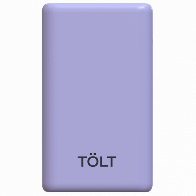 Портативный аккумулятор  TOLT Lit LT-LP10T, 10000mAh, 22,5W, fast charging and PD, violet TÖLT LT-LP10T — для бизнеса и офиса