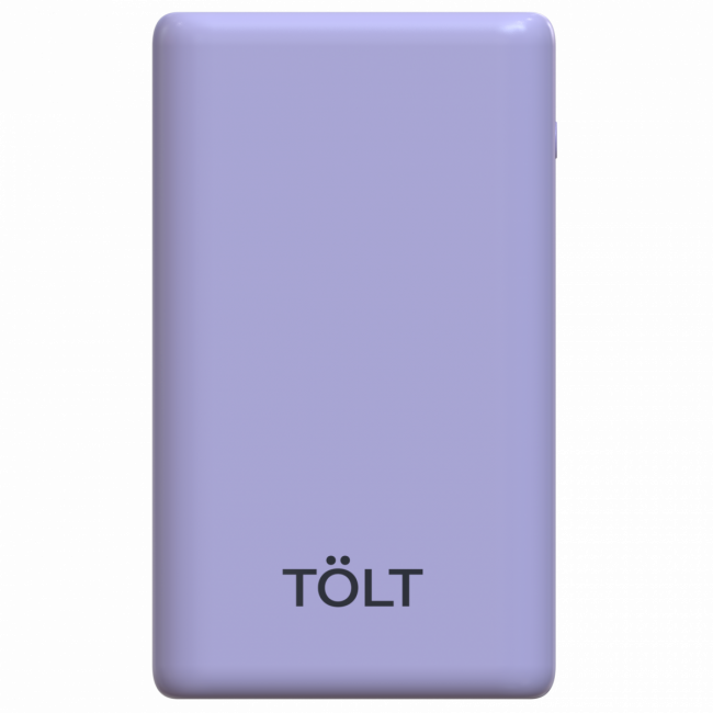 Портативный аккумулятор  TOLT Lit LT-LP10T, 10000mAh, 22,5W, fast charging and PD, violet TÖLT LT-LP10T — для бизнеса и офиса