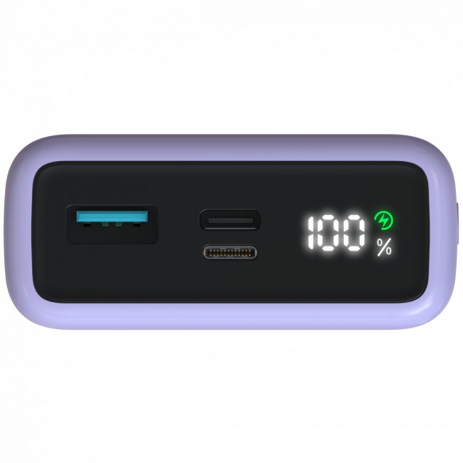 Портативный аккумулятор  TOLT Lit LT-LP10T, 10000mAh, 22,5W, fast charging and PD, violet TÖLT LT-LP10T — для бизнеса и офиса
