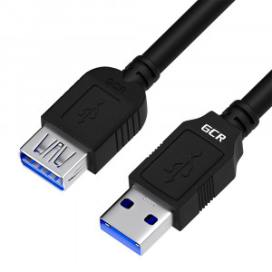 GCR Удлинитель 2.0m USB 3.0, AM/AF, черный, GCR-52701 Удлинитель Greenconnect 2.0m USB 3.0, AM / AF