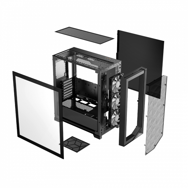 Корпус без блока питания PcCooler C3D510 BK — для бизнеса и офиса