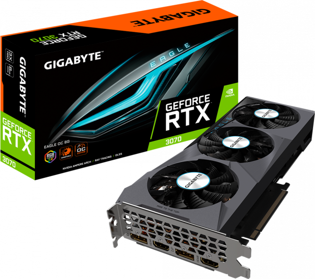 Видеокарта Gigabyte GeForce RTX 3070 EAGLE OC 8G — для бизнеса и офиса