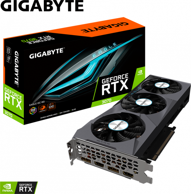 Видеокарта Gigabyte GeForce RTX 3070 EAGLE OC 8G — для бизнеса и офиса