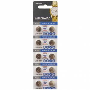 Э\п GoPower AG13 LR44 357 Alkaline BL10