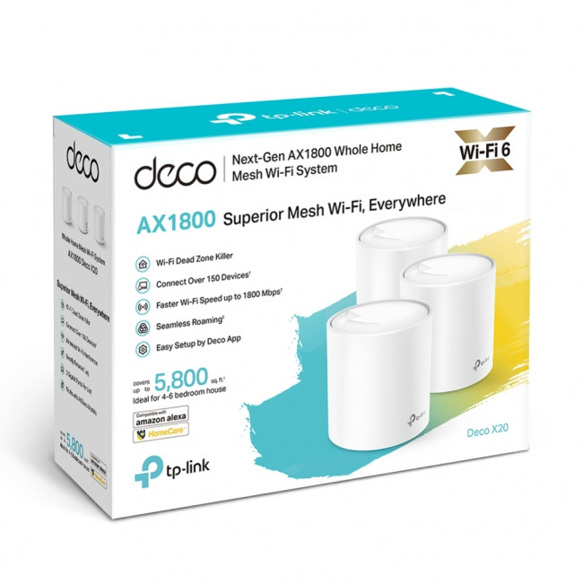 Точка доступа TP-Link Deco X20 (3-pack) — для бизнеса и офиса
