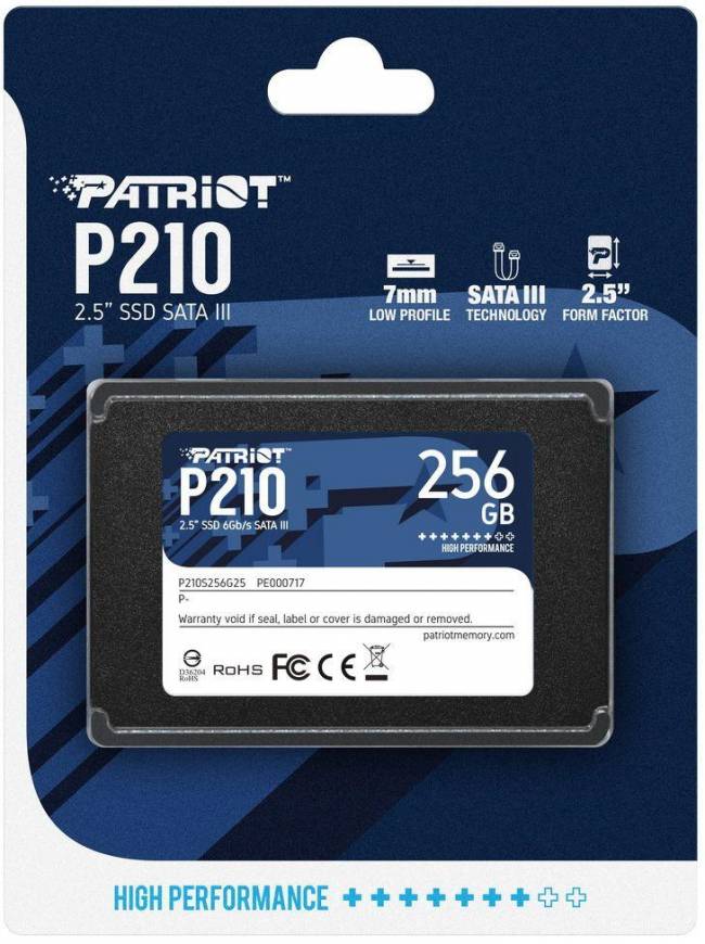 Накопитель SSD Patriot P210S256G25 — для бизнеса и офиса