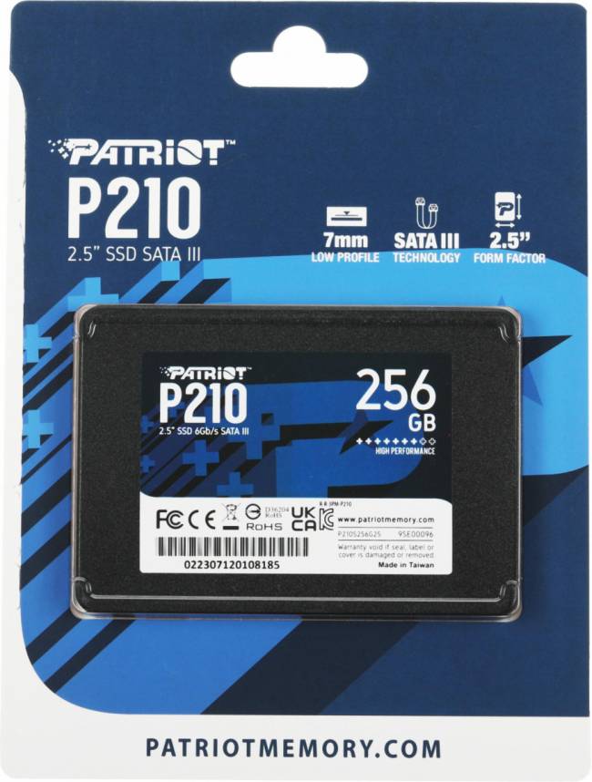 Накопитель SSD Patriot P210S256G25 — для бизнеса и офиса