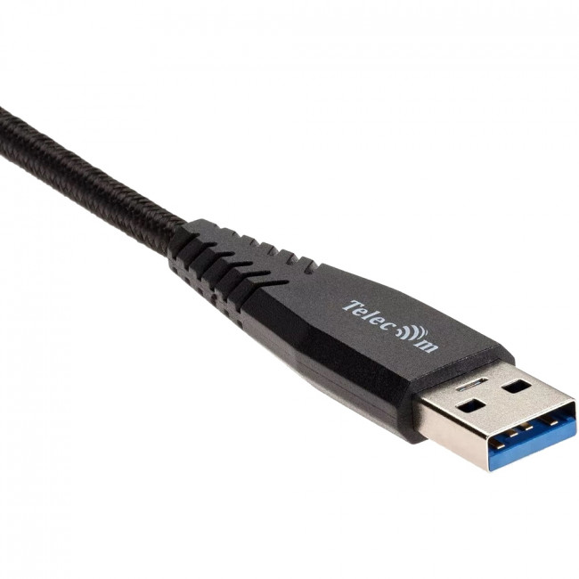 Кабель-адаптер USB 3.1 Type-Cm --> USB 3.0 Am, 2метра  Telecom <TC402B-2M> Адаптер-переходник Telecom USB 3.1 Type C M/USB 3.0 Type A M(TC402B-2M) — для бизнеса и офиса