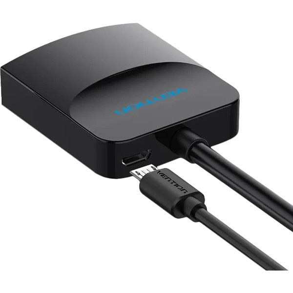 Мультимедиа конвертер активный Vention DVI-D 25М > VGA - 0.15 м. Чёрный Мультимедиа конвертер Vention DVI-D 25М/VGA F/micro USB F (EBBBB)