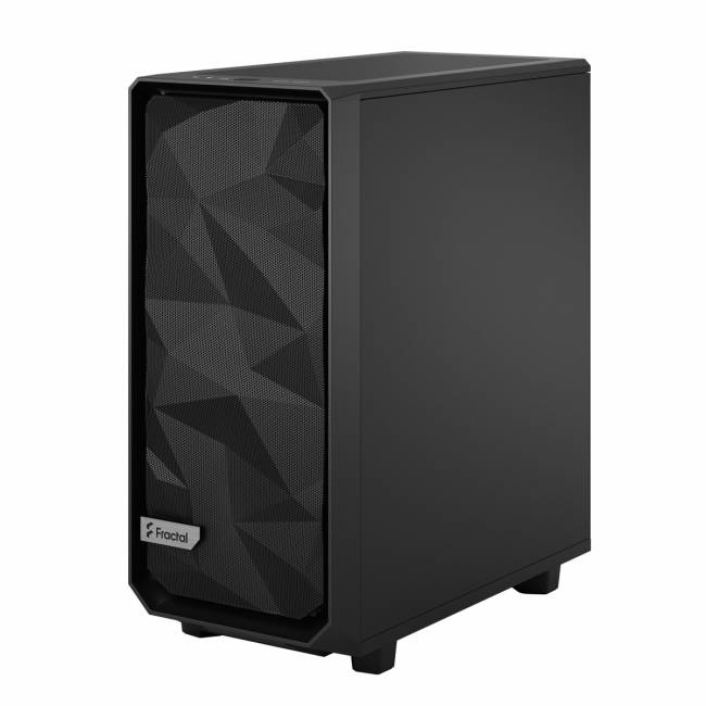 Корпус ПК без блока питания Fractal Design Case Meshify 2 Compact Black, Dark Tempered Glass — для бизнеса и офиса