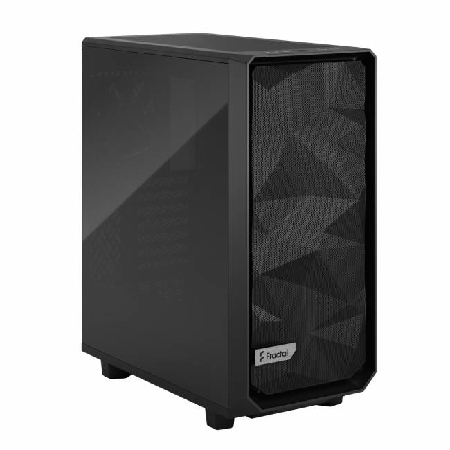 Корпус ПК без блока питания Fractal Design Case Meshify 2 Compact Black, Dark Tempered Glass — для бизнеса и офиса