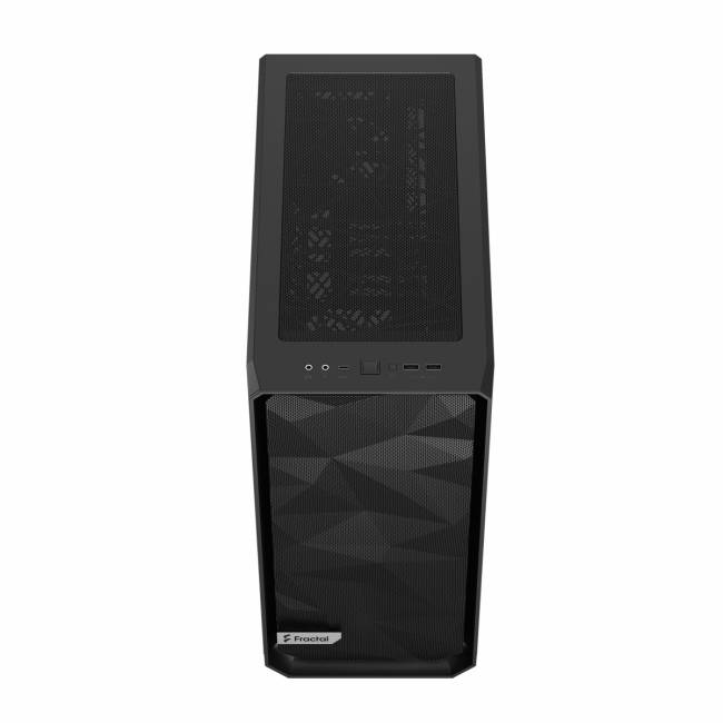Корпус ПК без блока питания Fractal Design Case Meshify 2 Compact Black, Dark Tempered Glass — для бизнеса и офиса
