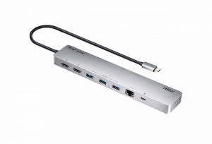 Многопортовая док-станция 11-в-1 с портом USB-C и функцией сквозной передачи питания (Power Pass-Through) ATEN UH3240