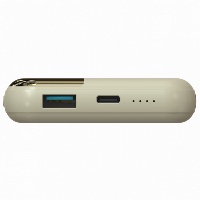 Портативный аккумулятор TOLT Lit KC16, 10000mAh, 22,5W, fast charging and PD, beige, CCC TÖLT KC16 — для бизнеса и офиса