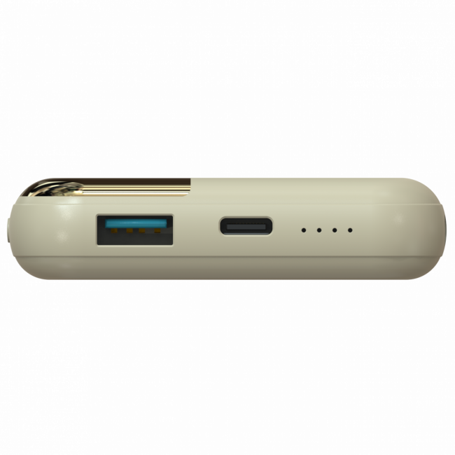 Портативный аккумулятор TOLT Lit KC16, 10000mAh, 22,5W, fast charging and PD, beige, CCC TÖLT KC16 — для бизнеса и офиса