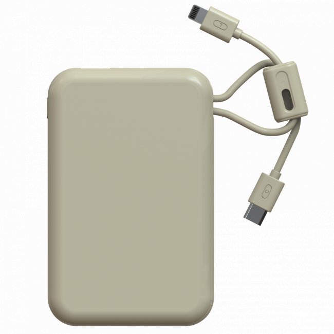 Портативный аккумулятор TOLT Lit KC16, 10000mAh, 22,5W, fast charging and PD, beige, CCC TÖLT KC16 — для бизнеса и офиса