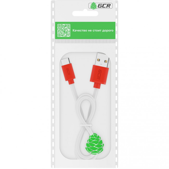 GCR Кабель 1.0m TypeC, белый, красные коннекторы, быстрая зарядка, 28/24 AWG Кабель Greenconnect 1.0 м (GCR-53236) — для бизнеса и офиса GCR Кабель 1.0m TypeC, белый, красные коннекторы, быстрая зарядка, 28/24 AWG Кабель Greenconnect 1.0 м (GCR-53236) — для бизнеса и офиса