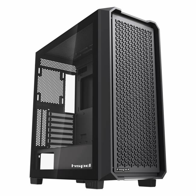 Корпус без блока питания HSPD F750-TGBK — для бизнеса и офиса