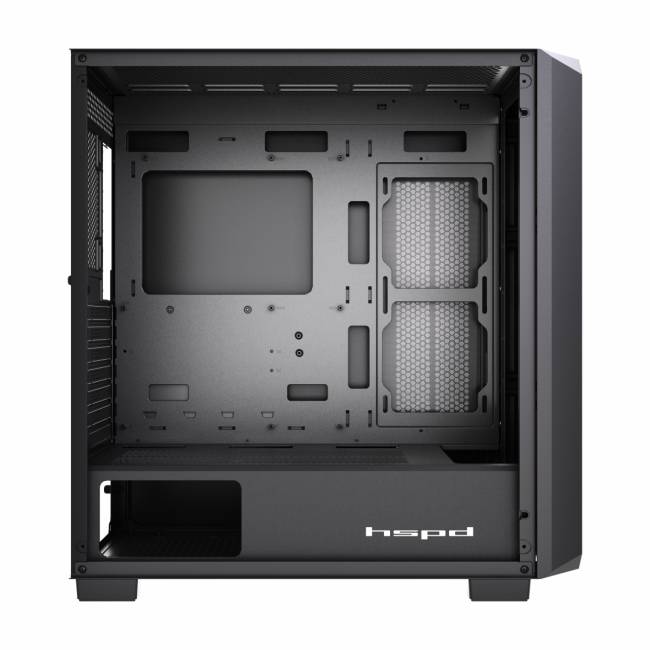 Корпус без блока питания HSPD F750-TGBK — для бизнеса и офиса