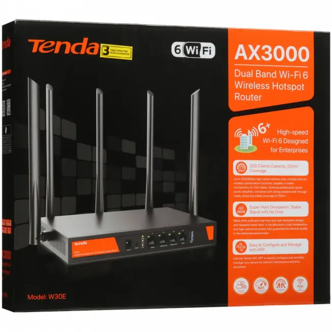 Маршрутизатор Tenda W30E — для бизнеса и офиса Маршрутизатор Tenda W30E — для бизнеса и офиса