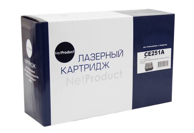 Картридж NetProduct (N-CE251A) для HP CLJ CP3525/CM3530, Восстановленный, C, 7K — для бизнеса и офиса
